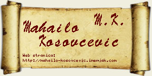Mahailo Kosovčević vizit kartica